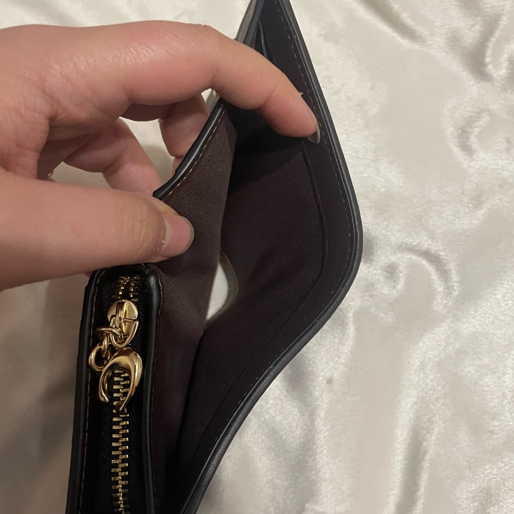 Coach Snap Wallet Brown Signature Chenille - Picture 9 of 10